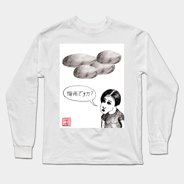 Rainy season in japanese Long Sleeve T-Shirt by Botchy-Botchy